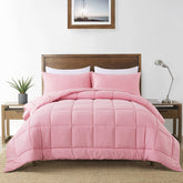 DOWNCOOL couette face ensemble rose montrant le design et le confort
