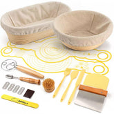 DOYOLLA panier oval 10" montrant la forme et le tressage pour une meilleure croûte