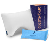 DreamyBlue oreiller face avant montrant forme concave et maintien
