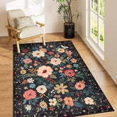 DUKINO face avant du tapis 3x5 montrant motif floral et confort