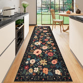 DUKINO tapis face avant noir floral apportant style et confort