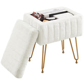 DUMOS pouf vue frontale apporte charme et rangement pratique