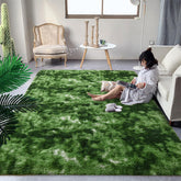 DweIke vue avant du tapis vert forêt, douillet et décoratif
