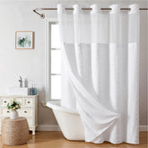 eachope vue de face du rideau montrant design blanc hôtelier et finition élégante