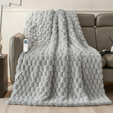 Eastsora packaging avant montrant plaid chauffant et dimensions, pratique pour choisir