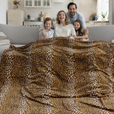 Edenleaf vue face avant du plaid léopard montrant motif et teinte Dark Brown, apporte style