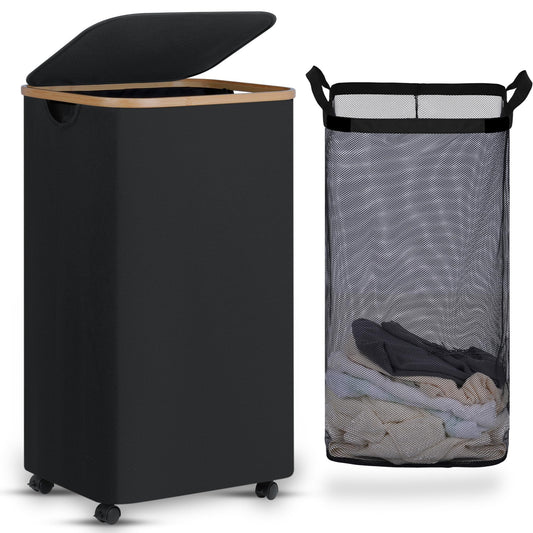 efluky vue avant du panier noir montrant sa capacité et design pratique