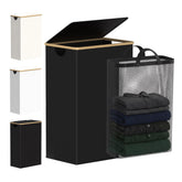 efluky vue frontale du panier noir montrant design et gain d'espace