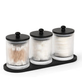 eggs sound bocal avant montrant trois bocaux en verre élégants pour organisation