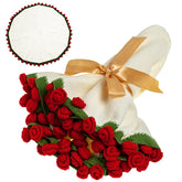EIGHTOWN plaid roulé en bouquet, décoration durable et cadeau élégant