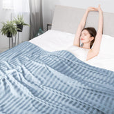 Elegear couverture double-face montrant le recto et avantage refroidissant