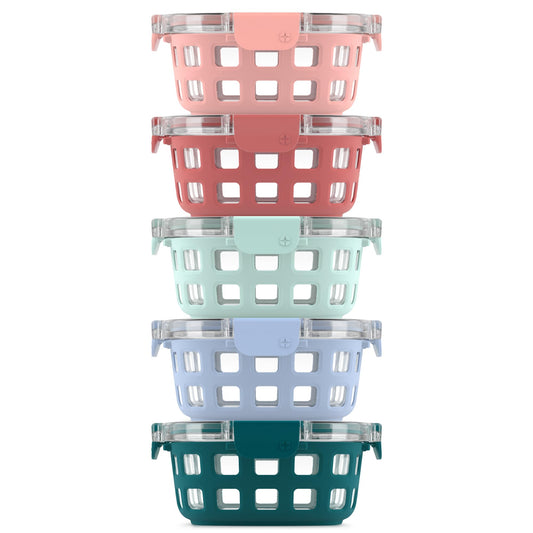 Ello Duraglass face produit montrant le lot complet et la couleur melon