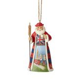 Enesco Jim Shore Père Noël britannique face complète montrant couleurs et silhouette pour décoration