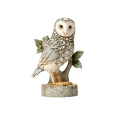 Enesco Jim Shore chouette face sur branche montrant peinture détaillée et charme décoratif