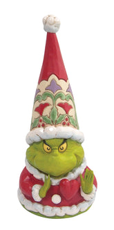 Enesco Jim Shore visage avant du Gnome Grinch montrant détails et expression charmante
