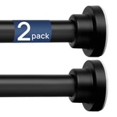 ENJOYBASICS tringle face avant noire, installation sans perçage pour rideaux