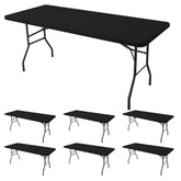 Enjoyidea housse de table rectangulaire face avant ajustée, tenue sans plis