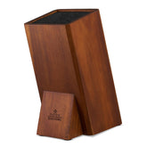 ENOKING bloc couteaux face avant en acacia, design naturel et rangement élégant