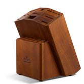 ENOKING bloc porte-couteaux face avant en acacia, gain d’espace