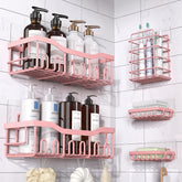 EUDELE étagère douche face avant montrant rangement organisé et gain d'espace