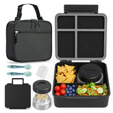 FAJSL boîte bento devant montrant 4 compartiments et organisation pratique