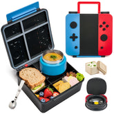 FAJSL vue avant de la boîte repas, design ludique et fonctionnel