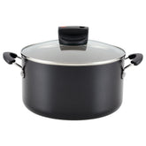 Farberware faitout face avant montrant design robuste et couvercle, idéal pour mijoter
