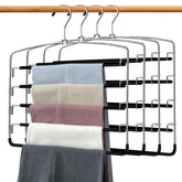 feasteery lot de 4 cintres 5 niveaux montrant gain de place