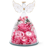 FIACO cloche avec rose rose montrant élégance durable