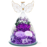 FIACO rose sous cloche face montrant beauté durable