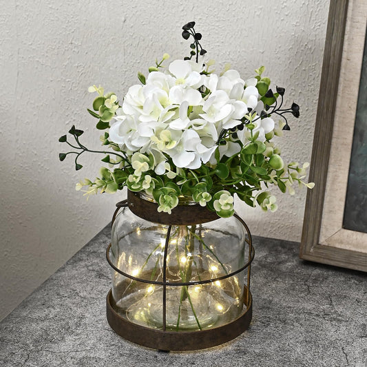 FIAHOSEY lanterne-vase face avant affichant charme farmhouse et chaleur