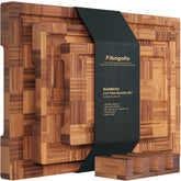 Fibogollo face avant du lot de planches en bambou présentant le design soigné et la rigole
