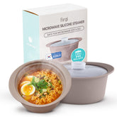 Firgi bol-cuiseur vue de face taupe pratique pour repas rapides