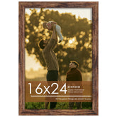 Cadre Fisnish 16x24 vue avant montrant finition marron et élégance