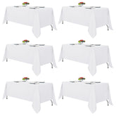Fitable nappe blanche pack montrant six nappes, solution pratique