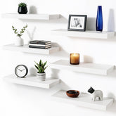 Fixwal étagère murale face blanche montrant design épuré et rangement pratique
