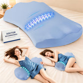 Fledano coussin face montrant forme ergonomique et soutien lombaire