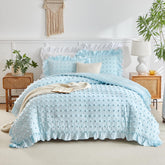 Flysheep couette twin posée sur lit montrant style et confort