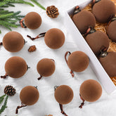 Foilswirl pack de 18 boules marron velours, présentation complète et bénéfice esthétique
