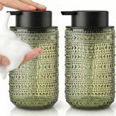 FOVCENT distributeur en verre vert face, apporte élégance pratique