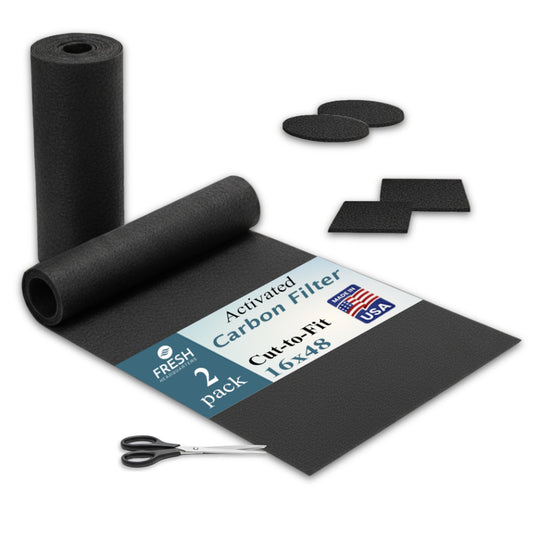 FRESH HEADQUARTERS feuille filtre avant emballage montrant produit et bénéfice d'entretien facile