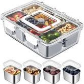 Freshmage vue avant de la Snackle Box montrant le couvercle et la poignée, pratique pour transporter
