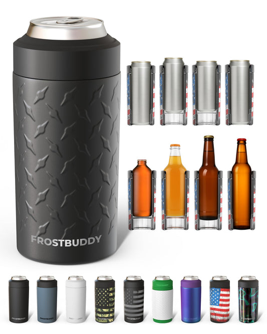 Frost Buddy face avant noir montrant la finition Diamond Plate et protection durable