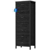 Furnulem commode haute face montrant 7 tiroirs pour gain de place