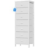 Furnulem face de la commode haute blanche, rangement compact pour chambre