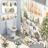 FuWeave rideau de douche vintage décoratif apporte ambiance de Noël