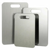 Generic planche inox face avant montrant surface hygiénique et bords pratiques
