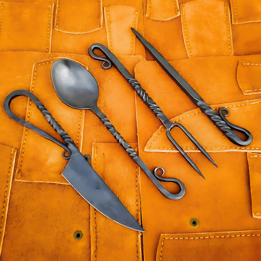 Generic set viking sur table montrant authenticité et design rustique