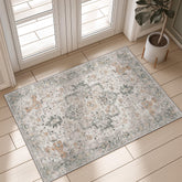 GENIMO vue de face du tapis d'entrée taupe clair pour élégance immédiate
