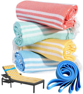Genovega pack de 4 serviettes face avant montrant couleurs vives et polyvalence